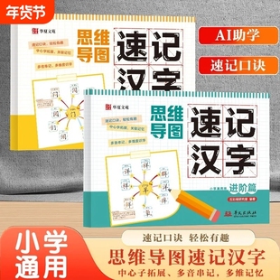 思维导图速记汉字注音版小学汉字偏旁部首结构汉字象形识字练习看图认字识字书小学语文同步课本象形识字神器练习本语文生字预习L