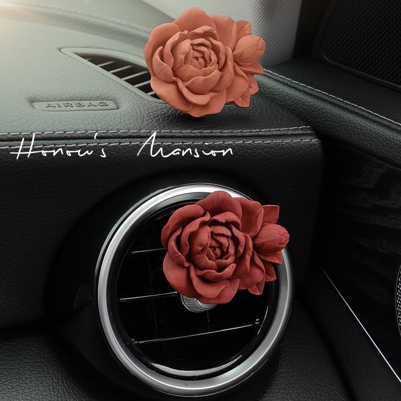 汽车车载香薰车用空调出风口玫瑰香氛车内高级感摆件女神新车装饰