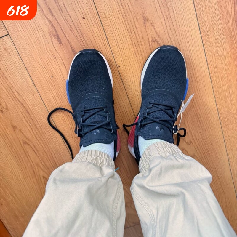 NMD_R1 Boost 真爆爆米花超弹中底针织网面休闲运动男女跑步鞋