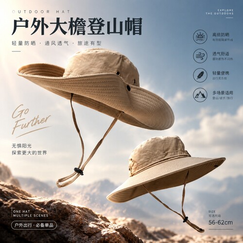 【登山伴侣】户外出游钓鱼登山帽