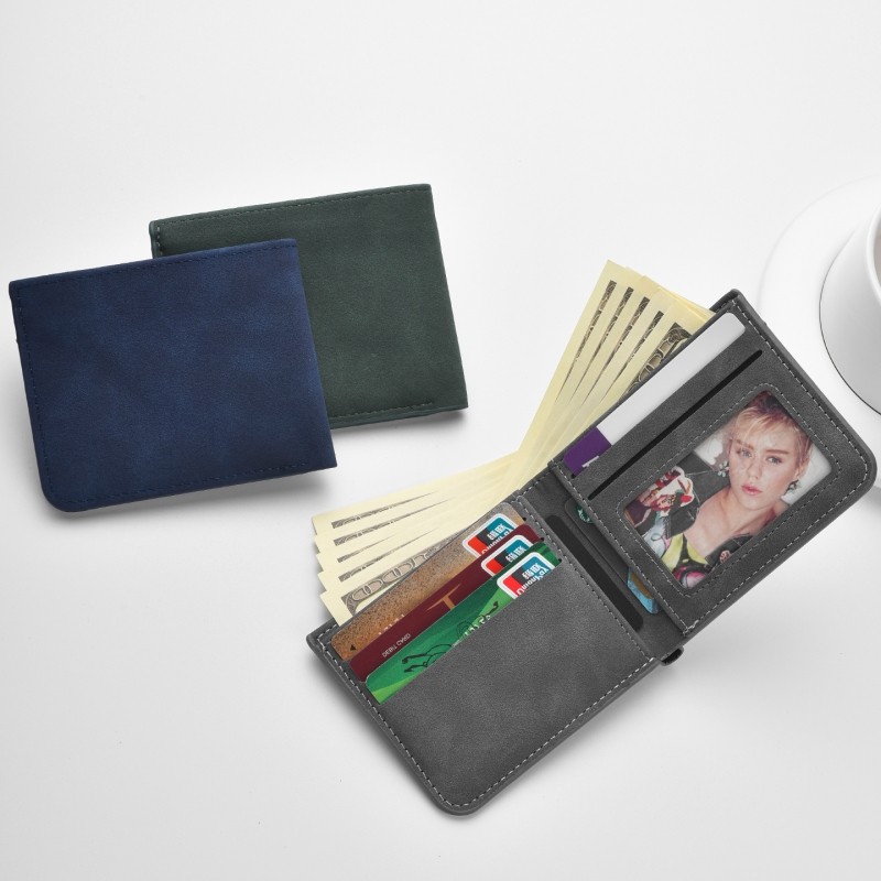 钱包男超薄小巧卡包一体年轻人大学生钱夹零钱包驾驶证护照防消磁