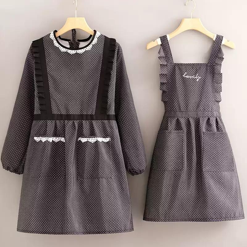 姜妍同款围裙厨房家用2025新款长袖女做饭耐磨时尚洋气高颜值罩衣