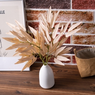 仿真花竹叶枝花束假花绿植物婚庆装 饰工艺品INS风YC1095