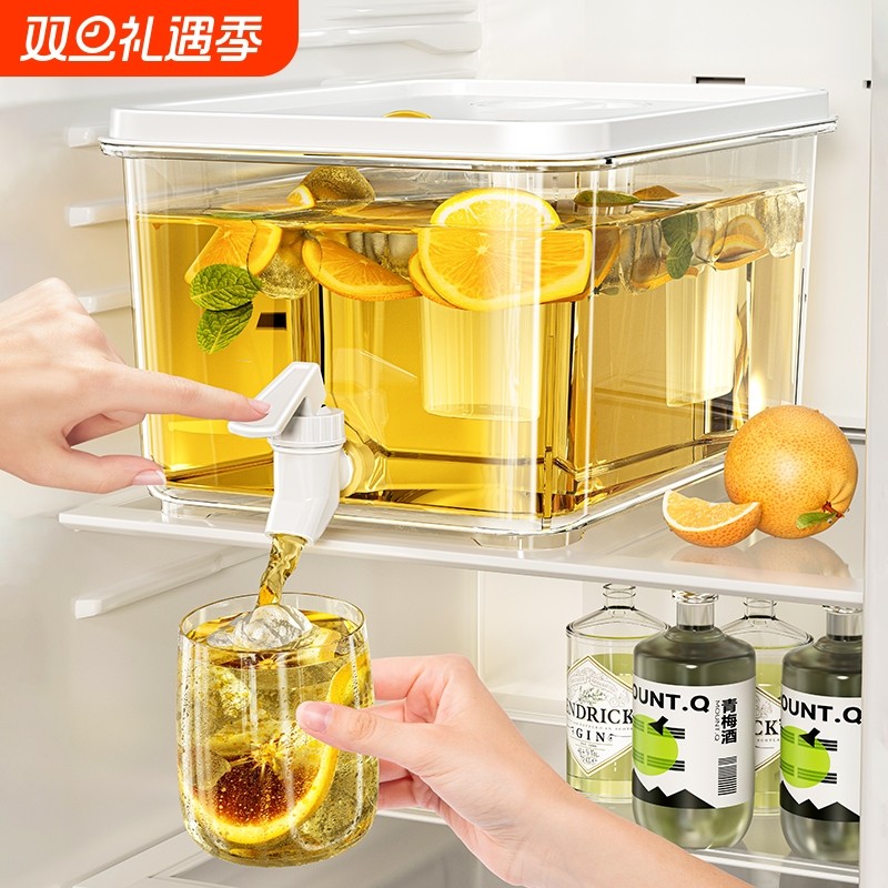 冰箱冷水壶带龙头家用大容量冰凉水壶冷泡壶耐高温饮料桶水果茶桶