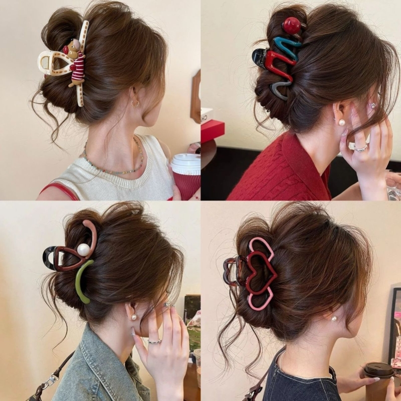 萌物有趣韩国可爱腊肠狗发夹女后脑勺抓夹2025新款高级感鲨鱼夹