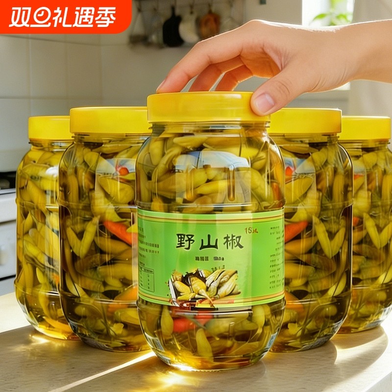 泡椒小米辣椒小米椒野山椒广西特产酱油腌制酸甜辣味朝天椒下饭菜