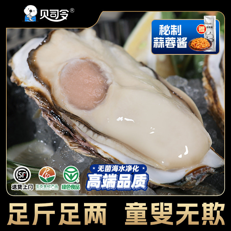 贝司令乳山鲜活生蚝净重5斤 高端品质大号蚝王牡蛎海蛎子海鲜蚝肉,水产肉类/新鲜蔬果/熟食,生蚝,淘宝优惠券,粉丝福利购,淘宝优惠卷