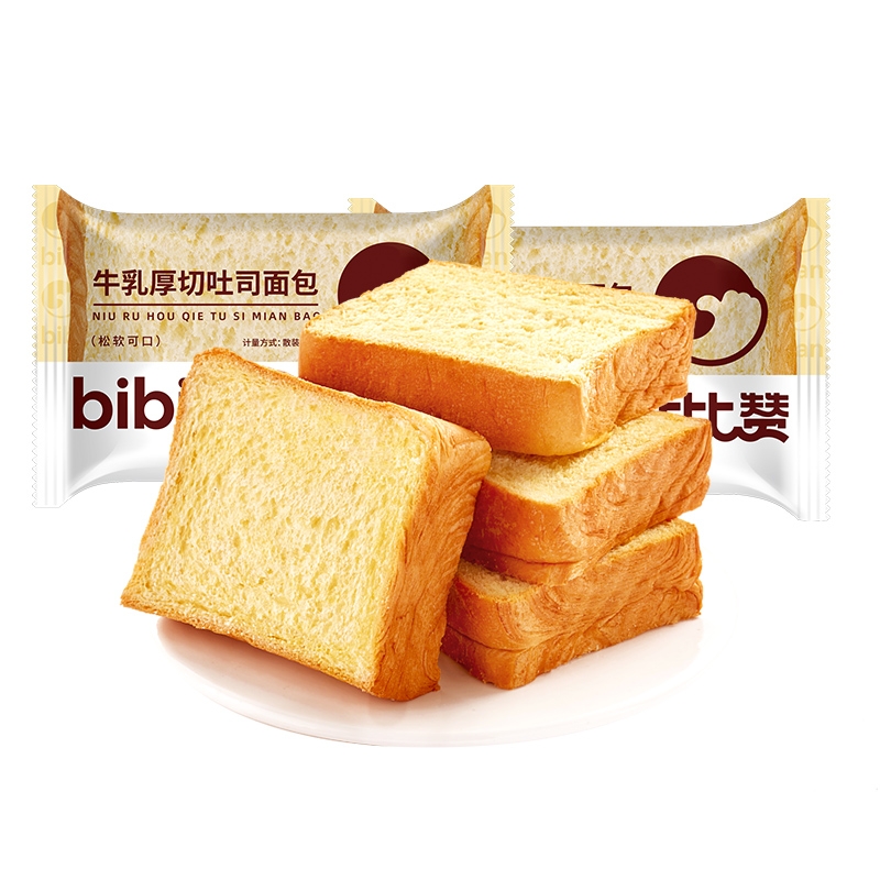 比比赞牛乳厚切吐司369g*1箱