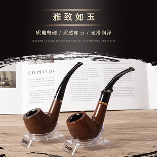 烟具铜管烟袋实木烟斗老式烟嘴传统老式复古过滤