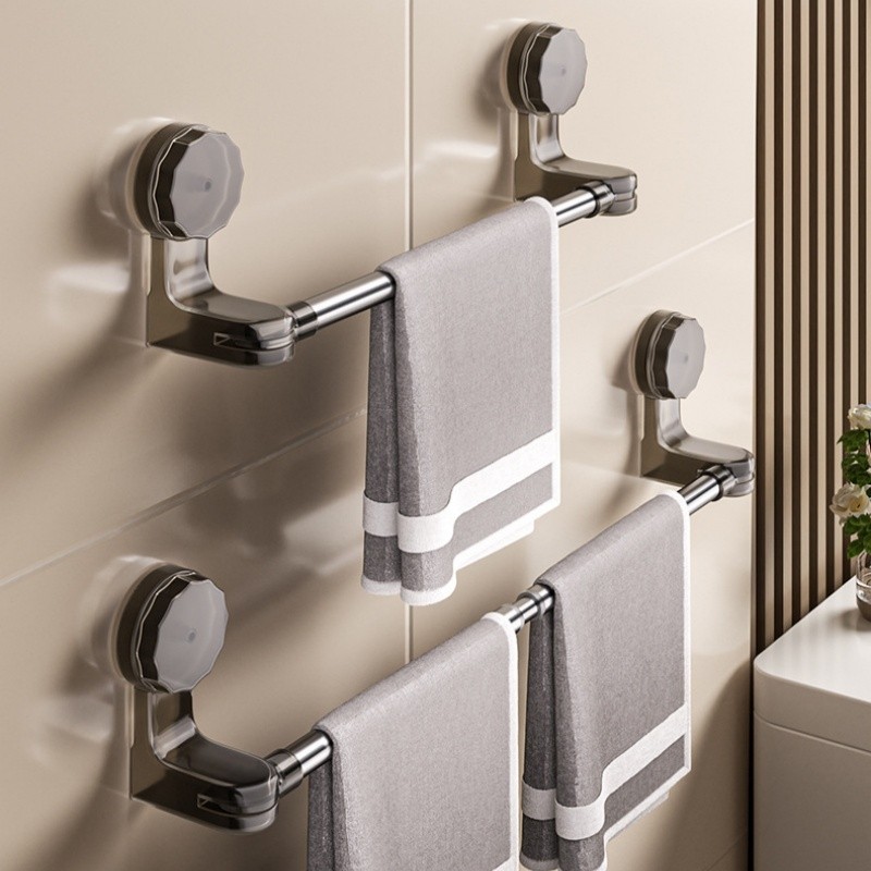 吸盘毛巾架卫生间免打孔浴室伸缩毛巾杆置物架浴巾收纳挂架多规格,家庭/个人清洁工具,毛巾挂/毛巾架,淘宝优惠券,粉丝福利购,淘宝优惠卷