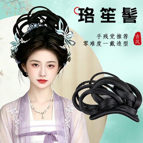 假发包高品质懒人款花神造型一体式古装假发包造型