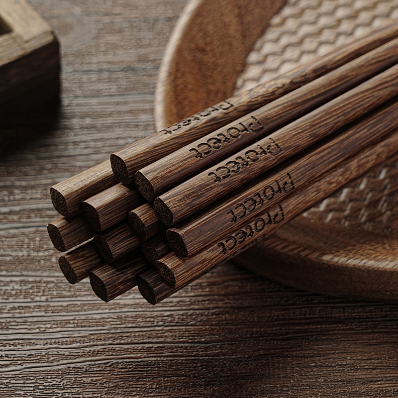 家用高档加粗无漆无蜡鸡翅木筷子