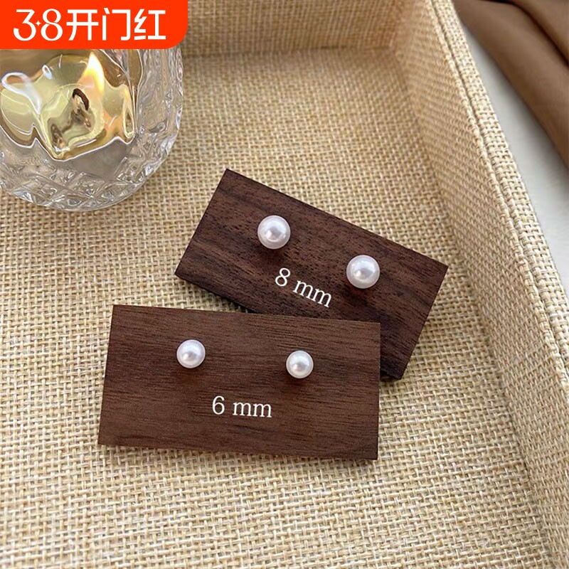 新款珍珠耳环女ins轻奢高级感复古气质耳饰925纯银针耳钉爆款春