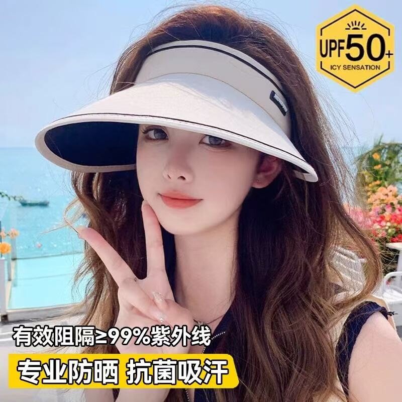 大帽檐帽子女士夏季2025年新款遮脸防晒户外太阳帽防紫外线遮阳帽