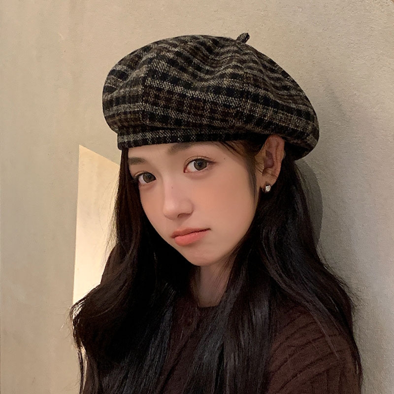 【工厂价】春秋季新款百搭时尚贝雷帽子女佩戴舒适英伦休闲复古显