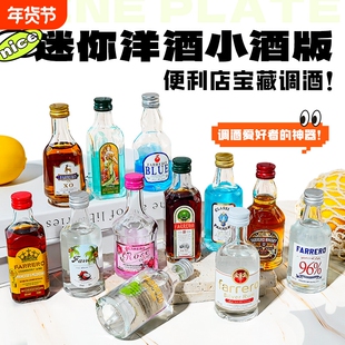 威士忌迷你酒便利店调酒小酒版洋酒基酒伏特加鸡尾酒白兰地朗姆酒