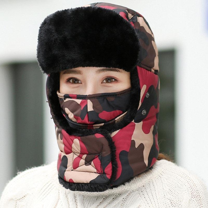 雷锋帽骑车保暖男女士秋冬季加绒