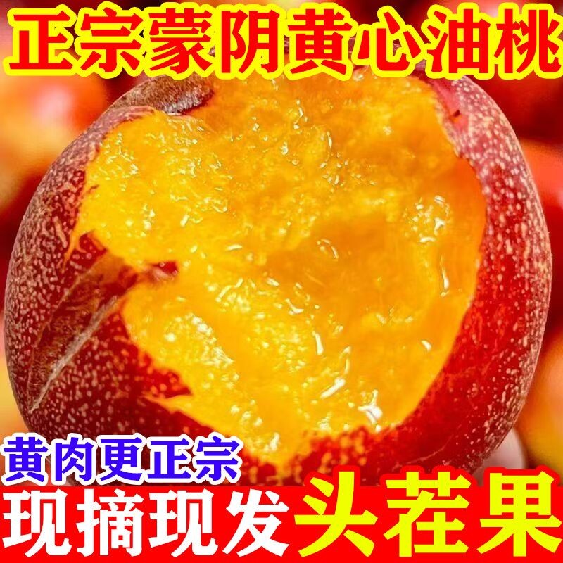 山东黄肉油桃现摘脆甜当季鲜果孕妇水果整箱包邮直发新鲜蜜桃优选