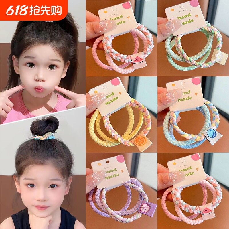 儿童扎头发头绳发饰发圈女童高弹力橡皮筋耐用女孩马尾发绳不伤发