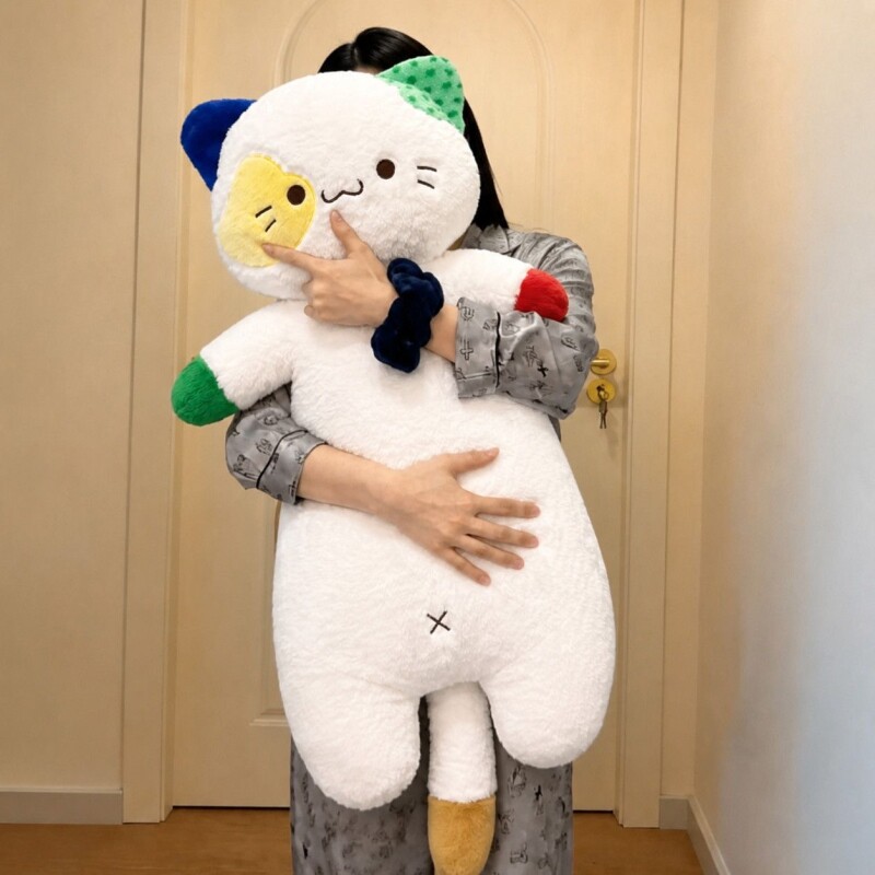 小怪猫玩偶猫咪毛绒玩具长条抱枕睡觉喵条娃娃公仔生日礼物送女生图片