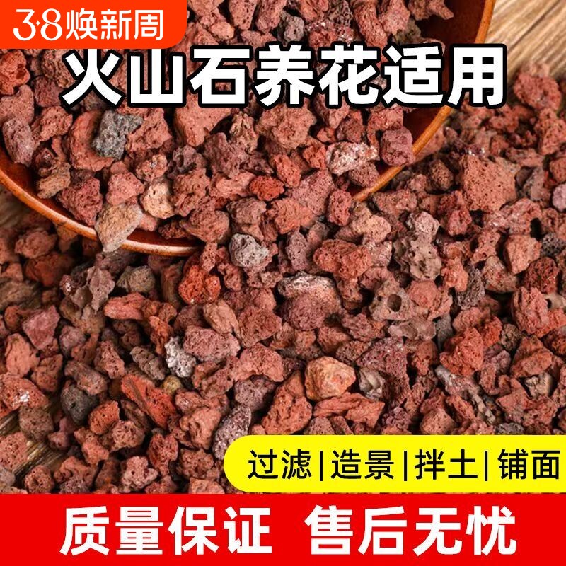 精筛天然火山石铺面兰花专用拌土火山岩颗粒高温灭菌多肉专用土
