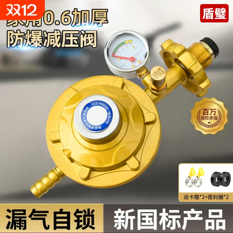 【漏气自锁】新国标家用0.6流量热水器减压阀安检必过煤气低压阀