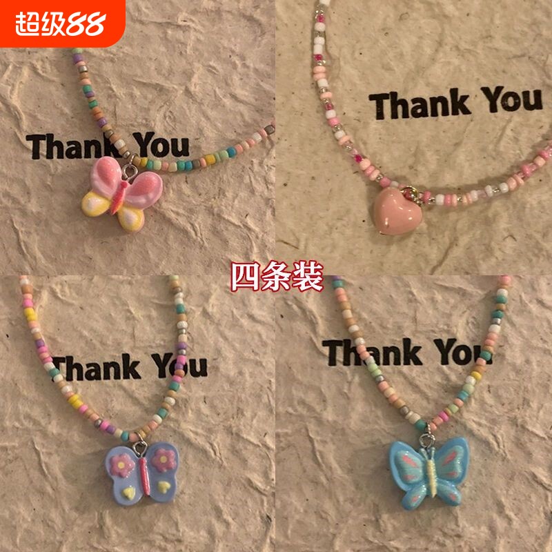 y2k彩色串珠蝴蝶|超1万次加购图片