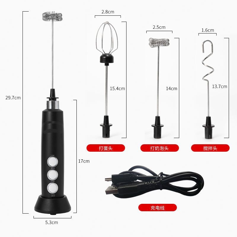 亚马逊打蛋器家用电动无线手动打蛋器打奶泡打发奶油蛋清烘焙工具