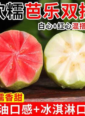 广西正宗奶油双拼芭乐红心糯软心新鲜水果红白孕妇低脂冰淇淋香甜