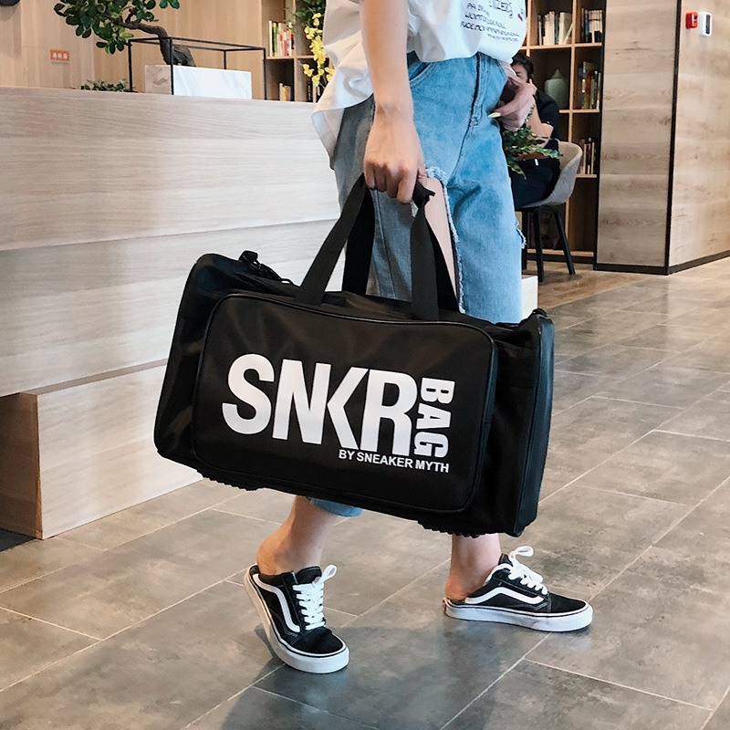 厂家批发SNKR多功能球鞋收纳旅行包运动健身包篮球包大容量行李袋
