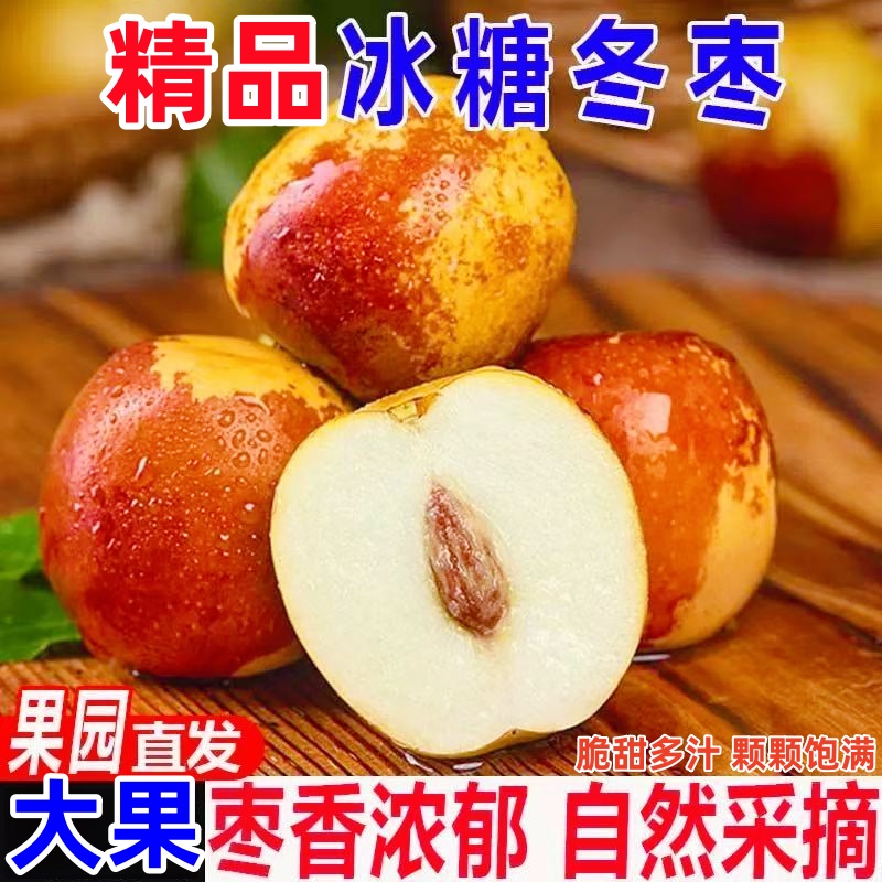 正宗冬枣脆甜新鲜大果应季整箱枣子现摘脆枣冰糖大枣5斤当季水果