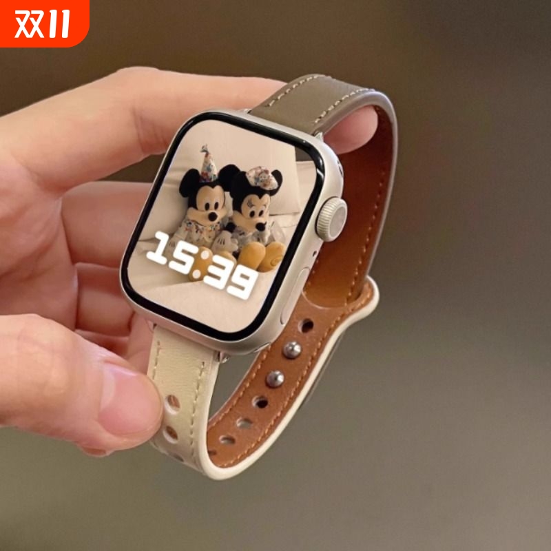 格小格苹果iwatch10真皮手表带