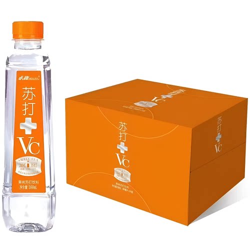 小趣苏打水加VC苏打水398ml瓶装加钙加锌装0脂0卡饮料弱碱矿泉水