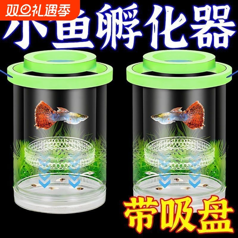 孔雀鱼鱼缸繁殖新款隔离悬浮幼鱼产房母鱼鱼苗悬浮式漂繁殖隔离盒