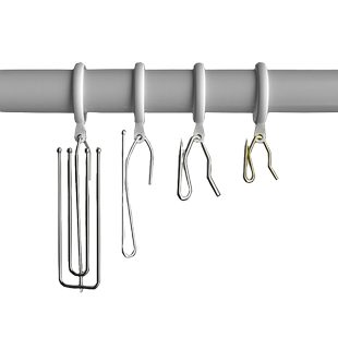 电镀不锈钢窗帘勾挂钩四爪钩可调节辅料配件挂环扣环防锈钩子