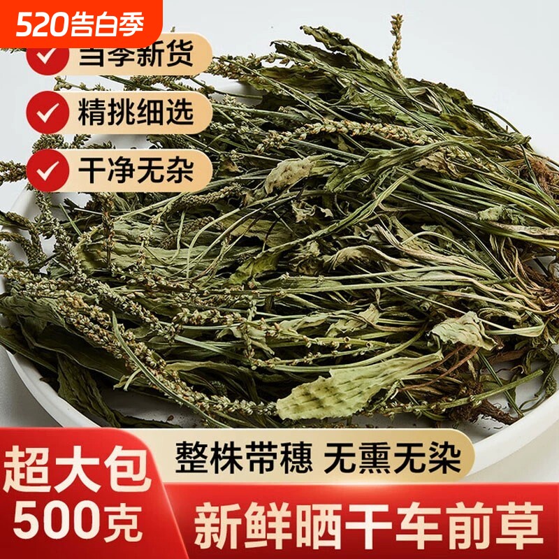 车前草野生干货官方旗舰店正品500g泡水喝整株中药材夏枯草新鲜