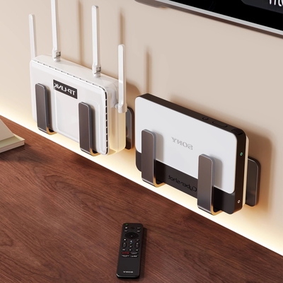 路由器置物架墙上免打孔放置架