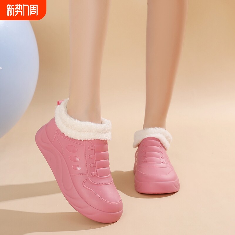 短筒雨鞋女新款收口防滑防水鞋低帮女士高档加绒雨靴水靴短靴轻便