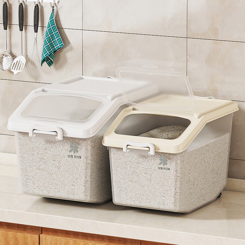 塑料储存米桶大容量家用猫粮狗粮储粮桶防潮密封米缸透明防虫防潮