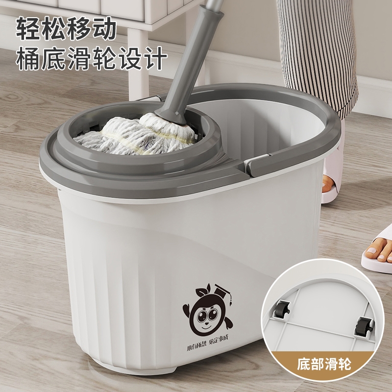 手提拖地桶带轮子洗拖把专用单桶家用塑料水桶加厚拖布桶墩布桶