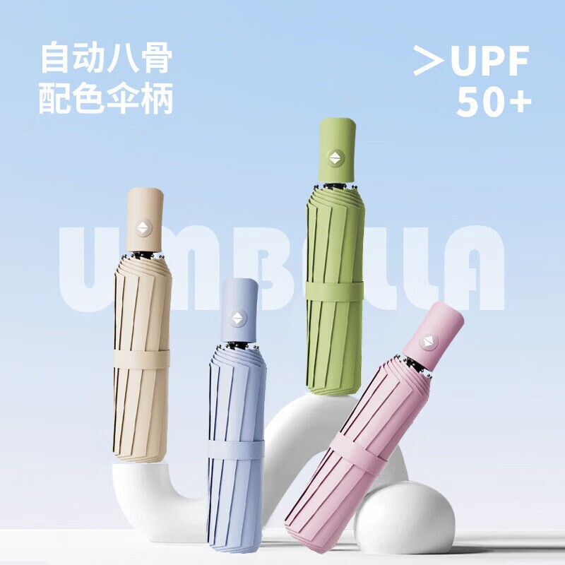 全自动折叠加固晴雨伞加大两用抗风雨伞防风黑胶伞多规格