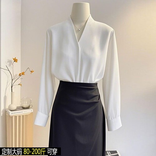 白色缎面长袖衬衫|超5000次加购