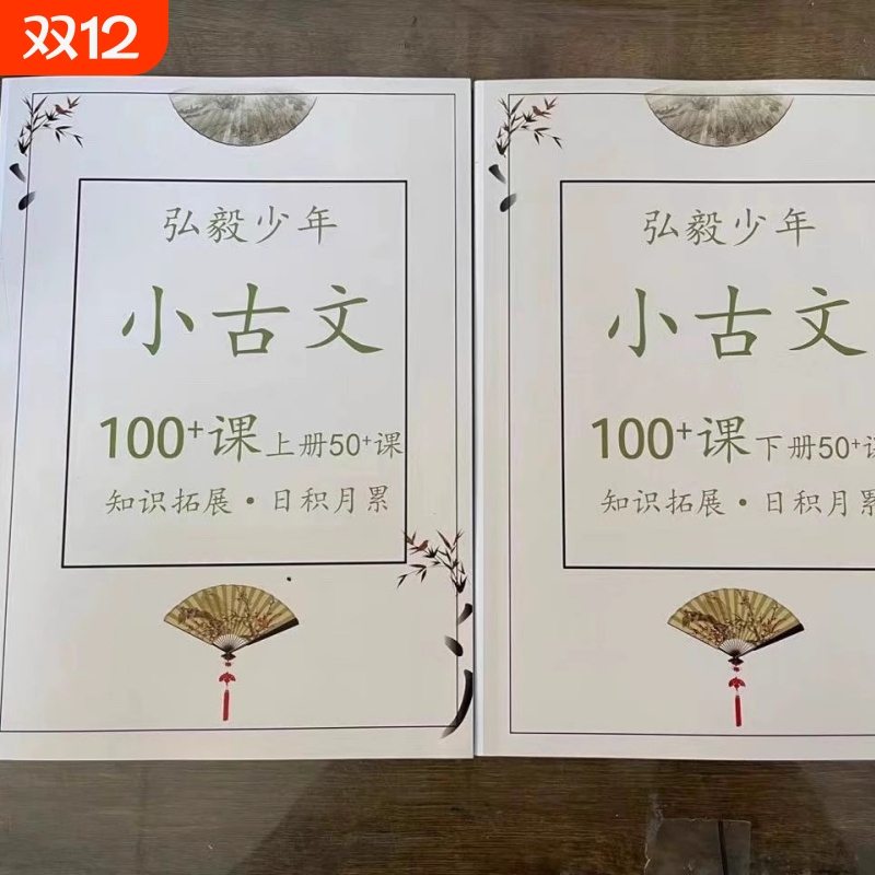 弘毅少年小学生小古文100课上下册拓展带译文日积月累大字版 （送视频）现货速发
