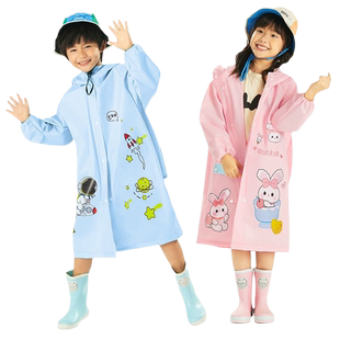 雨衣儿童小学生专用男童女童上学女孩男孩带书包位小孩大童雨披