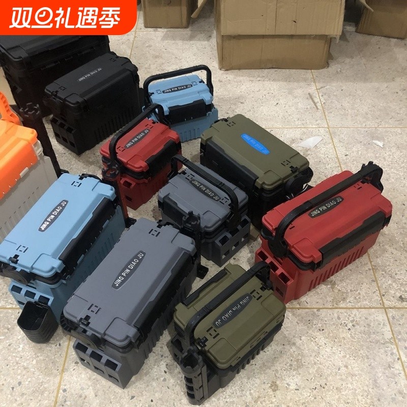 路亚钓箱手提箱钓鱼箱可坐人渔具箱垂钓箱工具箱多功能收纳箱双层