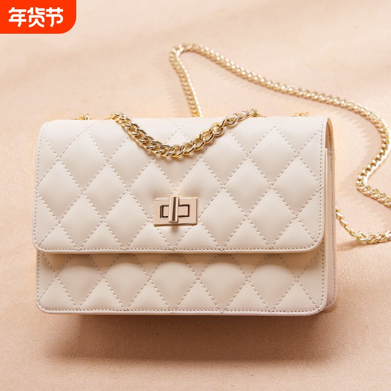 店酷奇包包女包新款青春潮女生辣妹四季通用单肩斜挎菱格链条女包