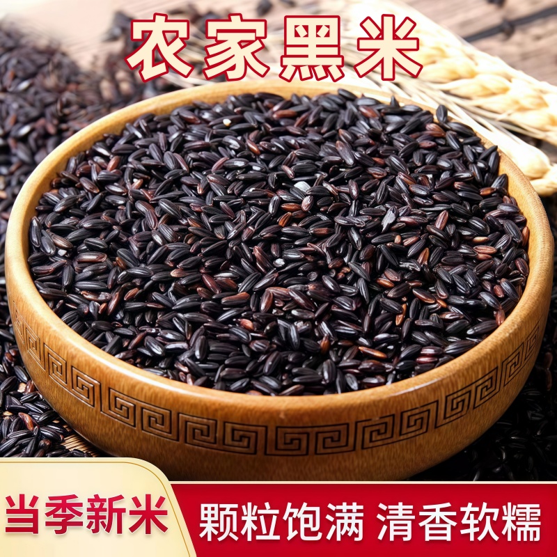 山西农家自种当年新米五常发黑米新米五谷杂粮孕妇粗粮粥代餐