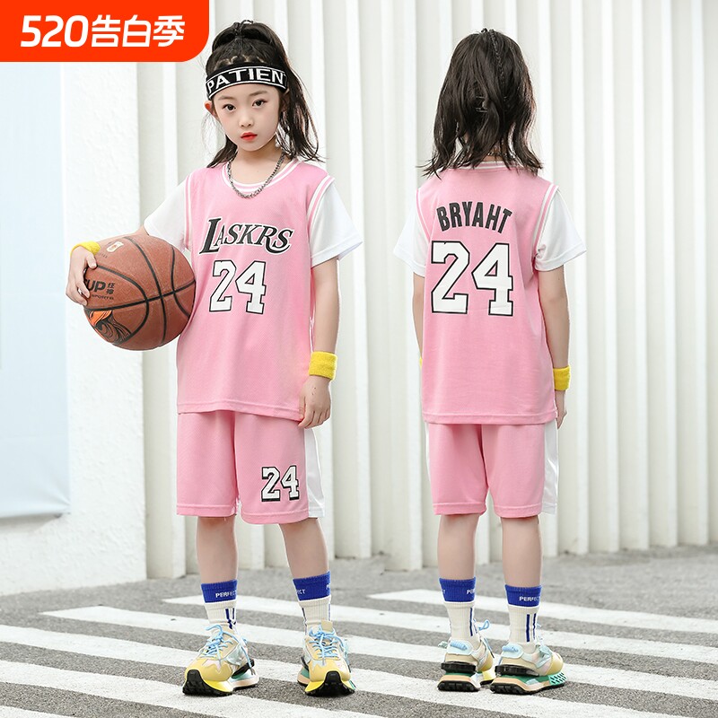 女童篮球服套装夏季速干球衣女生儿童夏装短袖女孩运动训练服女款