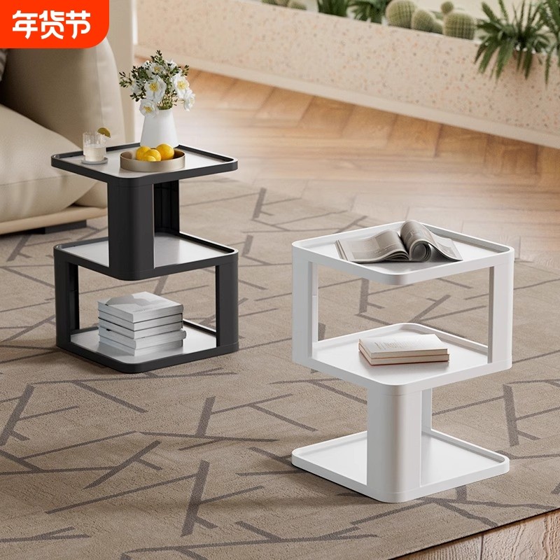 轻奢客厅沙发边几现代简约角几卧室床头边柜小桌子小茶几实木收纳