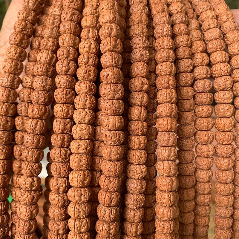 龙切藏式老树王小金刚108颗菩提子手串药片满肉梅花双龙文玩佛珠